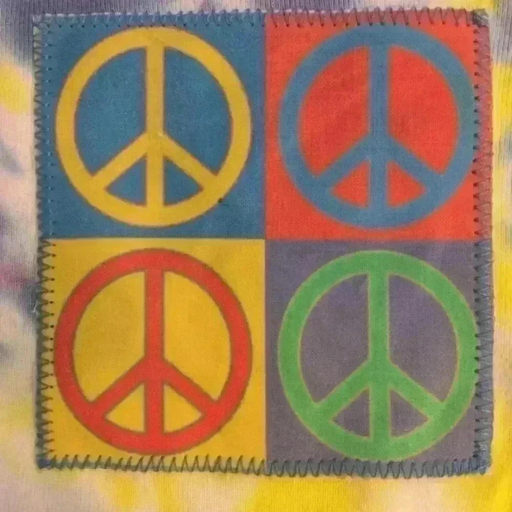 Tie dye Peace sign shirt handmade girls M Old Navy